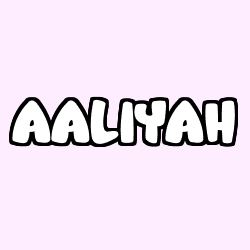 Coloración del nombre AALIYAH