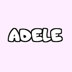 Coloración del nombre ADELE