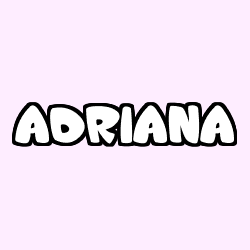 Coloración del nombre ADRIANA