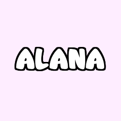 Coloración del nombre ALANA