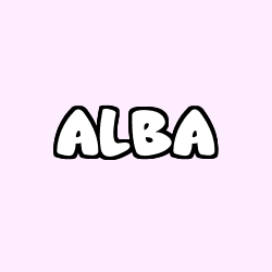 Coloración del nombre ALBA