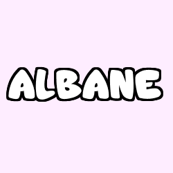 Coloración del nombre ALBANE