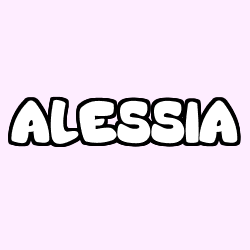 Coloración del nombre ALESSIA