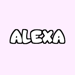 Coloración del nombre ALEXA