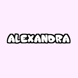 Coloración del nombre ALEXANDRA