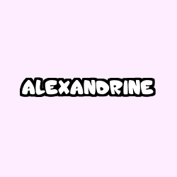Coloración del nombre ALEXANDRINE