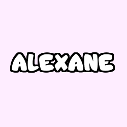 Coloración del nombre ALEXANE