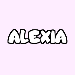 Coloración del nombre ALEXIA