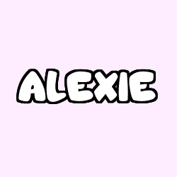 Coloración del nombre ALEXIE