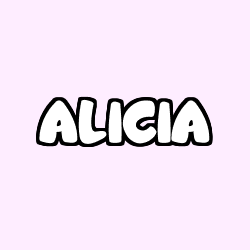 Coloración del nombre ALICIA