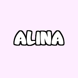 Coloración del nombre ALINA