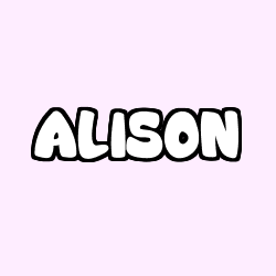 Coloración del nombre ALISON