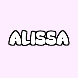 Coloración del nombre ALISSA