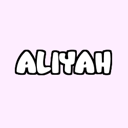 Coloración del nombre ALIYAH