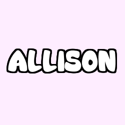 Coloración del nombre ALLISON