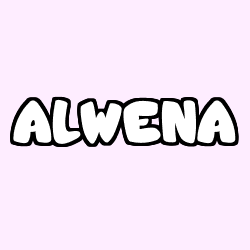 Coloración del nombre ALWENA