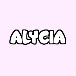 Coloración del nombre ALYCIA