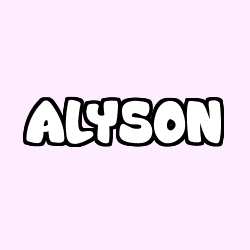 Coloración del nombre ALYSON