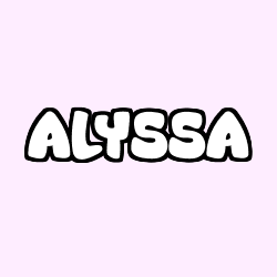 Coloración del nombre ALYSSA