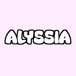 Coloración del nombre ALYSSIA