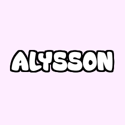 Coloración del nombre ALYSSON