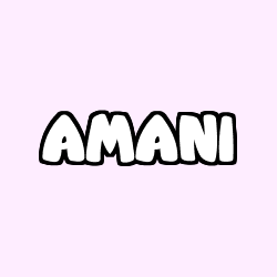 Coloración del nombre AMANI