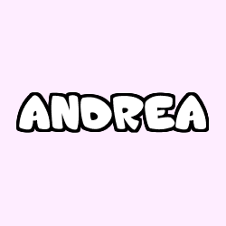 Coloración del nombre ANDREA