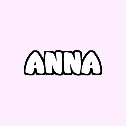 Coloración del nombre ANNA