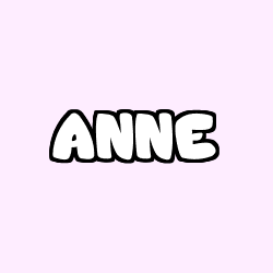 Coloración del nombre ANNE