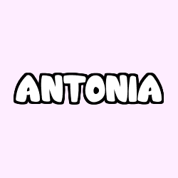 Coloración del nombre ANTONIA