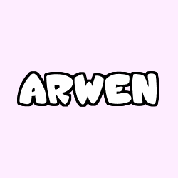 Coloración del nombre ARWEN