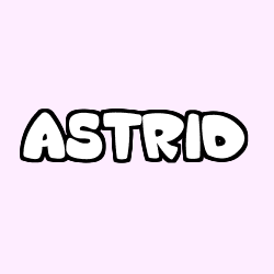 Coloración del nombre ASTRID