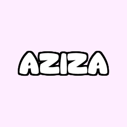 Coloración del nombre AZIZA