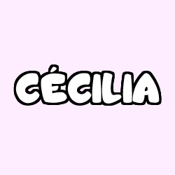 Coloración del nombre CÉCILIA