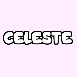 Coloración del nombre CELESTE