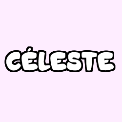 Coloración del nombre CÉLESTE