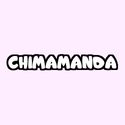 Coloración del nombre CHIMAMANDA