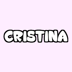 Coloración del nombre CRISTINA