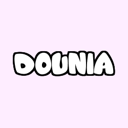 Coloración del nombre DOUNIA