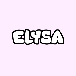 Coloración del nombre ELYSA