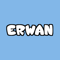 Coloración del nombre ERWAN