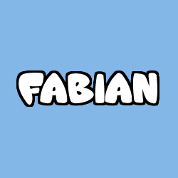 Coloración del nombre FABIAN