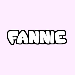 Coloración del nombre FANNIE