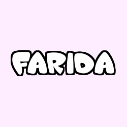 Coloración del nombre FARIDA