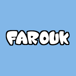 Coloración del nombre FAROUK