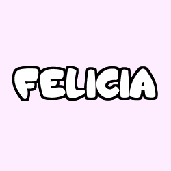 Coloración del nombre FELICIA