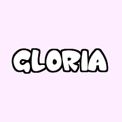 Coloración del nombre GLORIA