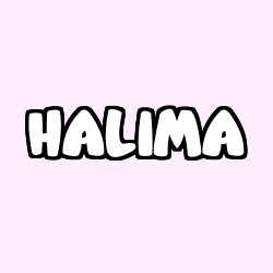 Coloración del nombre HALIMA