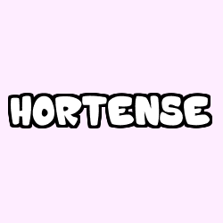 Coloración del nombre HORTENSE