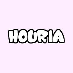 Coloración del nombre HOURIA